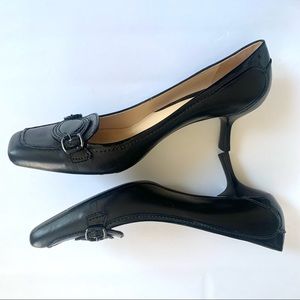 COLE HAAN Women’s Black Leather Heels Shoe 8.5